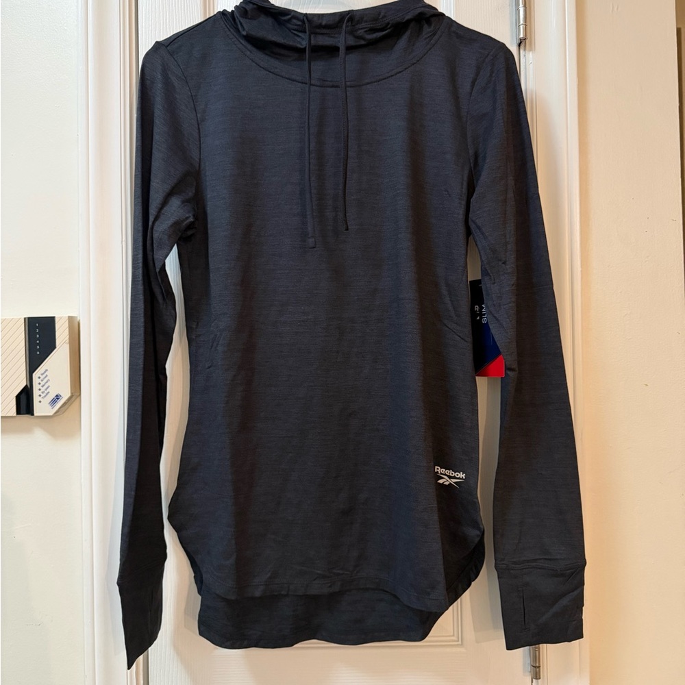 Black Long Sleeve Hoodie Reebok small